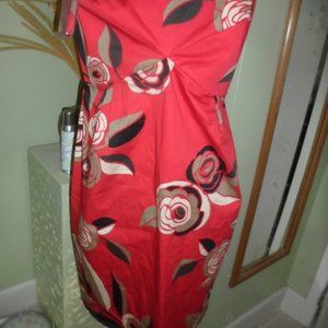 New York & Co Women's Sundress.sz5 NWOT Red Floral